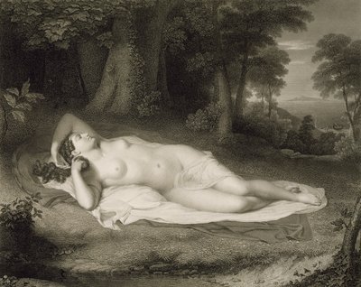 Ariadne, engraved by Asher Brown Durand by John after Vanderlyn